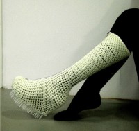 Galosch av Maria Lundqvist och Frida Seth från Beckmans modelinje. Mina förhoppningar är att denna intressanta kreation visas under lördagens visning av ekologiska accossearer på Nordiska museet. (Foto www.beckmans.se)