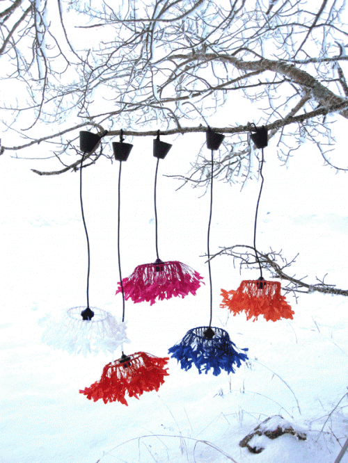 Catarina Larssons lampor Nest i olika utföranden. Fin bild, eller hur? (Foto Catarina Larsson)