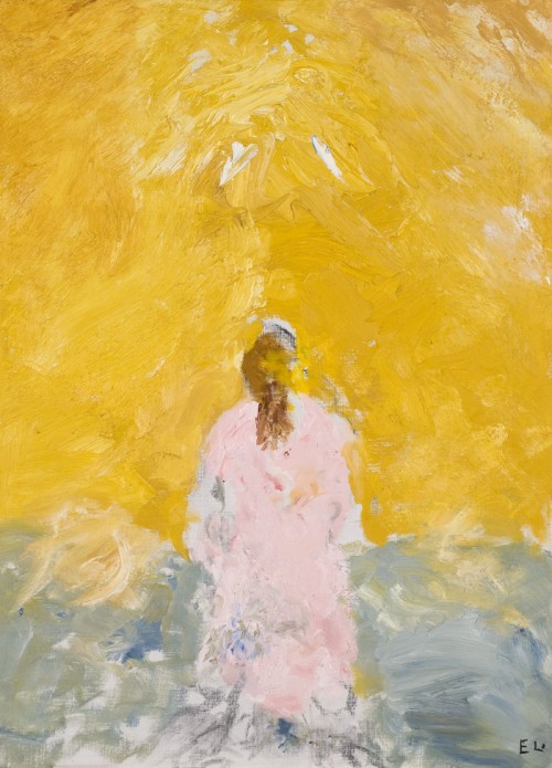 Evert Lundquist, Flicka med gul fond I. 1983 © Evert Lundquist/Privat ägo