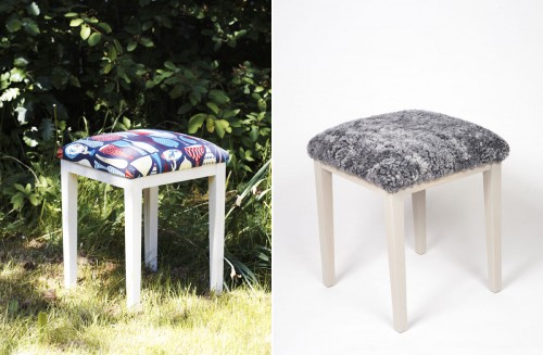 Samma pall med olika klädsel, fin för olika ändamål. (Foto Anette Åberg)