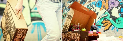 Picknicklådan med attityd, från Three Little Ants. (Foto www.boxsal.com)