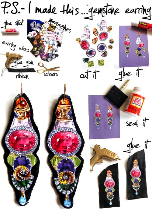 Diamantörhängen någon? Gör själv! Ur boken Ps I made this. (Foto http://psimadethis.com)