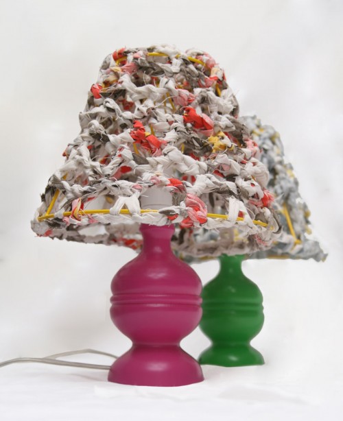 De nya lamporna Rag Light, från Wendinskan. (Foto Hanna Dalquist)