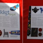 Artikeln Folkligt färgat av Johan Igetoft i senaste Alcrobladet. (Foto av uppslaget Kurbits)