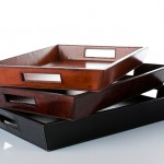 Och så några brickor, också dem i skinn. (Foto Balmuir)