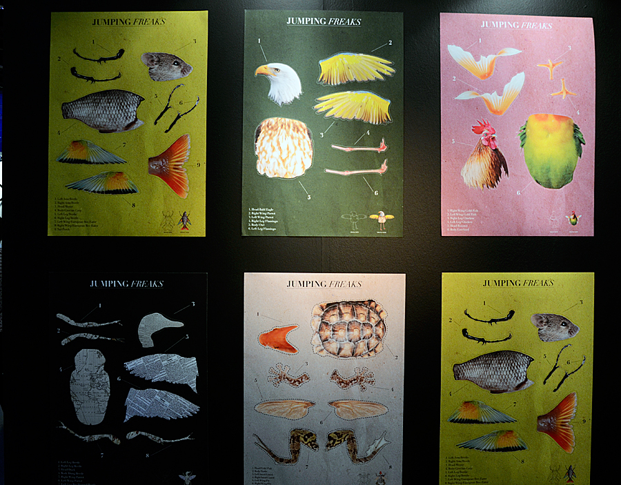 Affischerna kan också fungera som de är, enligt Linn Mork som ligger bakom spratteldjuren Jumping Freaks. (Foto Kurbits)