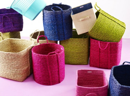 Färgstarka korgar från danska Rice. (Foto Rice)