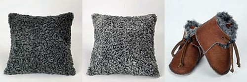 Lammskinnsprodukter av Anna-Karin Wiberg, aktuell på Svensk Hemslöjd just nu. (Foto Anna-Karin Wiberg)