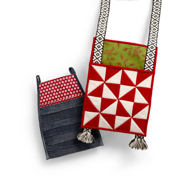 Jeansväska och skarvsömsväska, av Helena Bengtsson ur hennes bok Sy väskor från Hemslöjdens förlag. (Foto Thomas Harrysson)